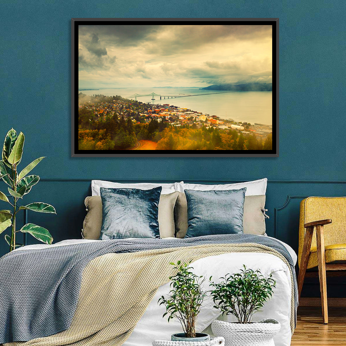 Astoria-megler Bridge Cityscape Wall Art
