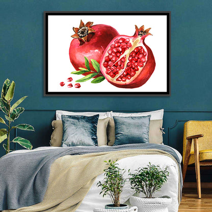 Fresh Pomegranate Watercolor Wall Art