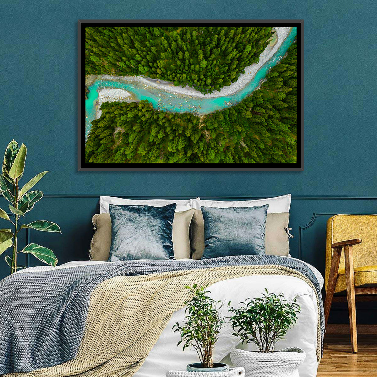 Inn River Aerial View Wall Art