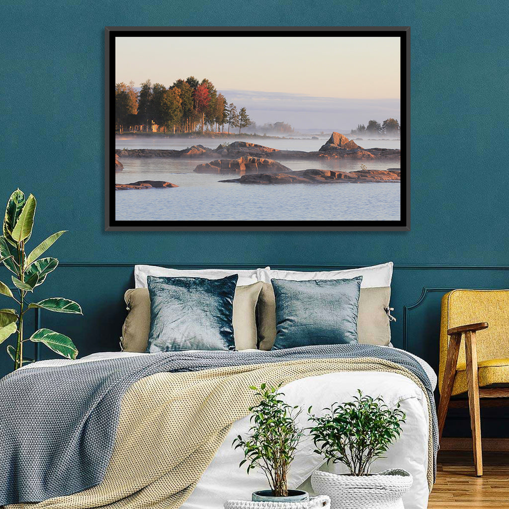 Lake Vanern Misty Shoreline Wall Art