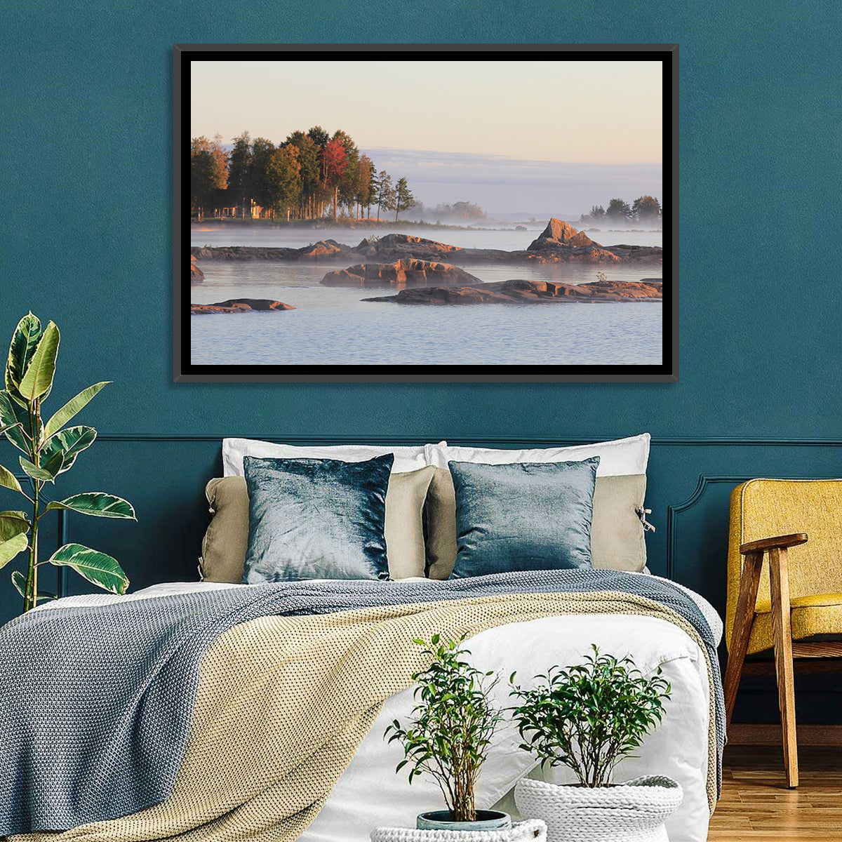 Lake Vanern Misty Shoreline Wall Art