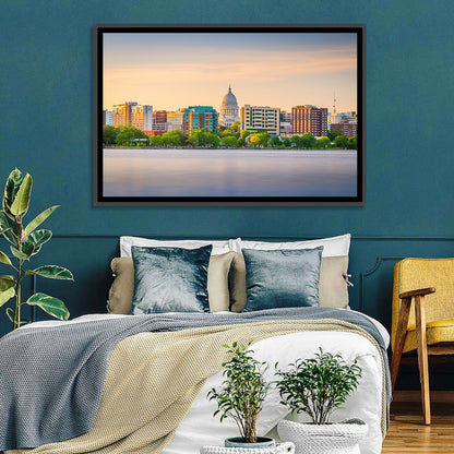 Madison Skyline at Lake Monona Wall Art