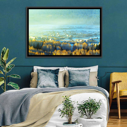 Misty Xinjiang Village Wall Art