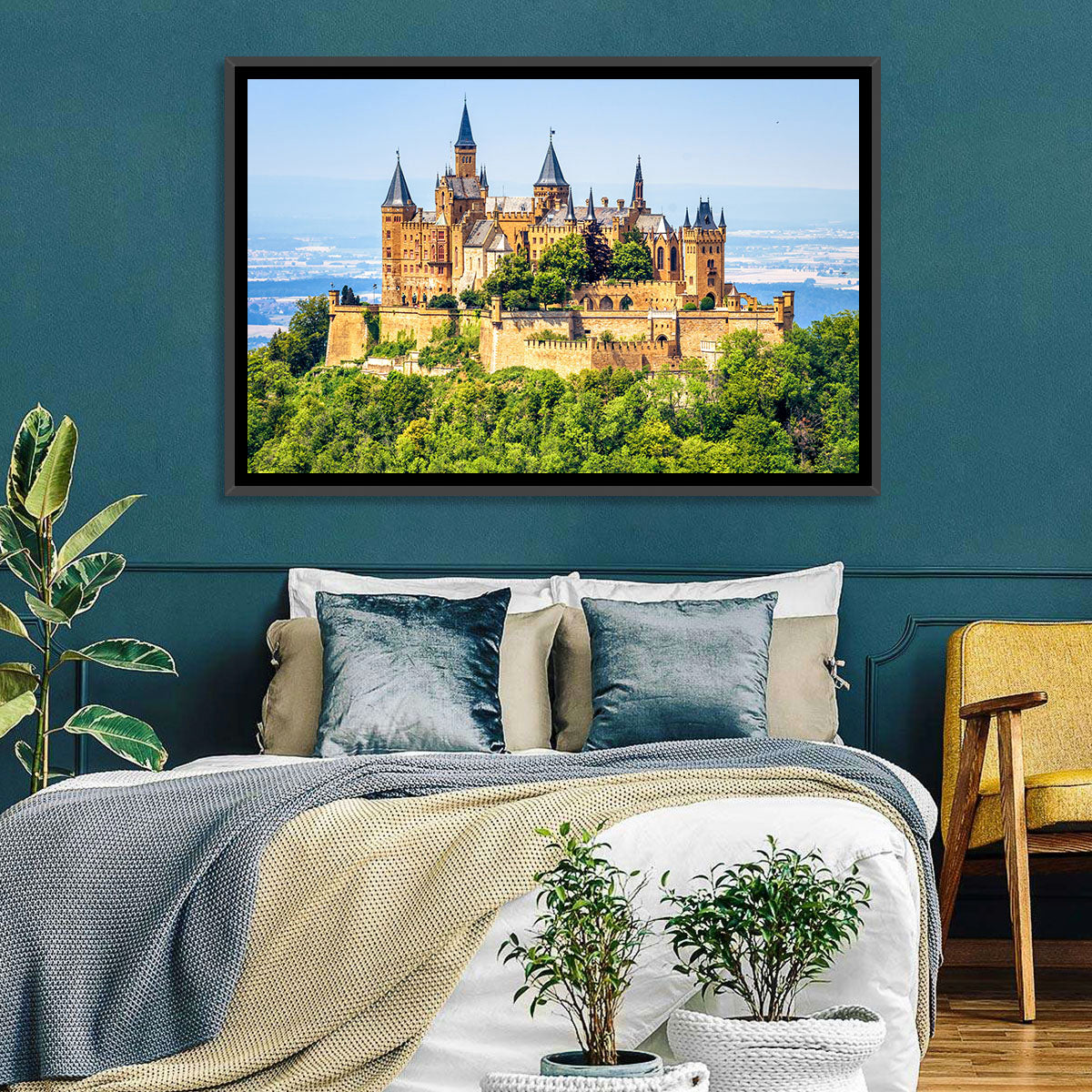 Hohenzollern Castle Wall Art in a room, landscape