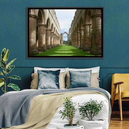 Fountains Abbey Ruins Grassy Nave View Wall Art