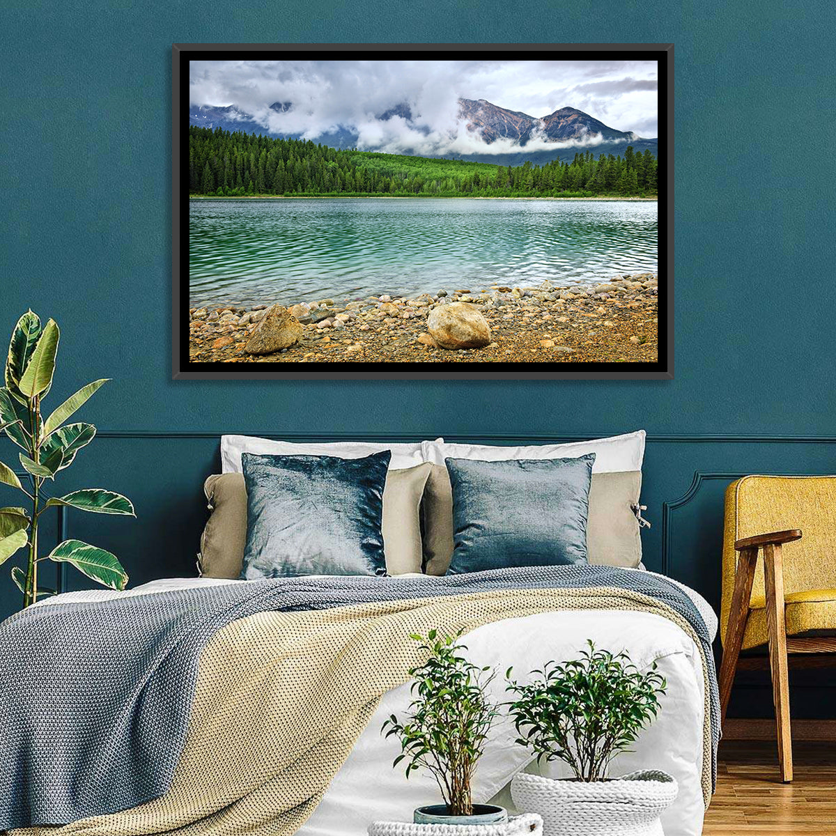 Patricia Lake Cloudy Peaks Wall Art