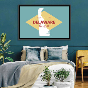 Delaware State Map Wall Art