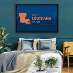 Louisiana Map, Pelican State Wall Art