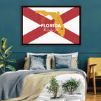 Florida Gold Map Graphic Wall Art