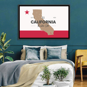 California State Map Wall Art