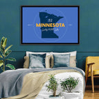 Minnesota State Outline Graphic Wall Art
