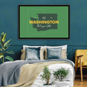 Washington State Map Wall Art