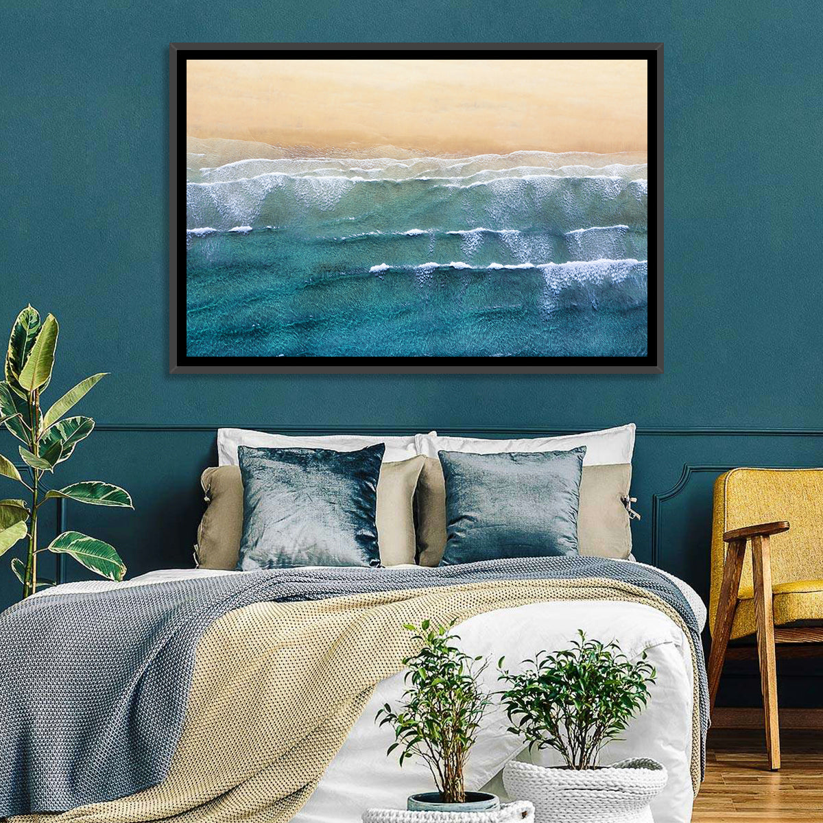 Calm Beachscape Aerial Wall Art