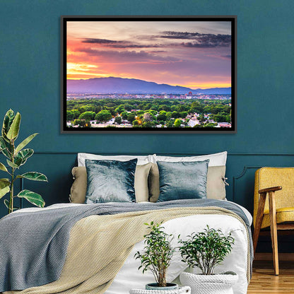 Albuquerque Skyline at Dusk Wall Art