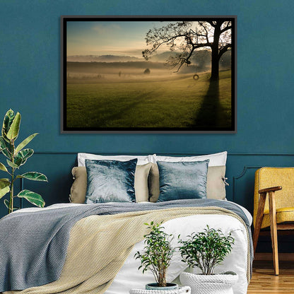Tire Swing in Morning Mist Wall Art