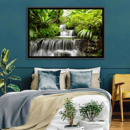Lush Rainforest Cascade Wall Art