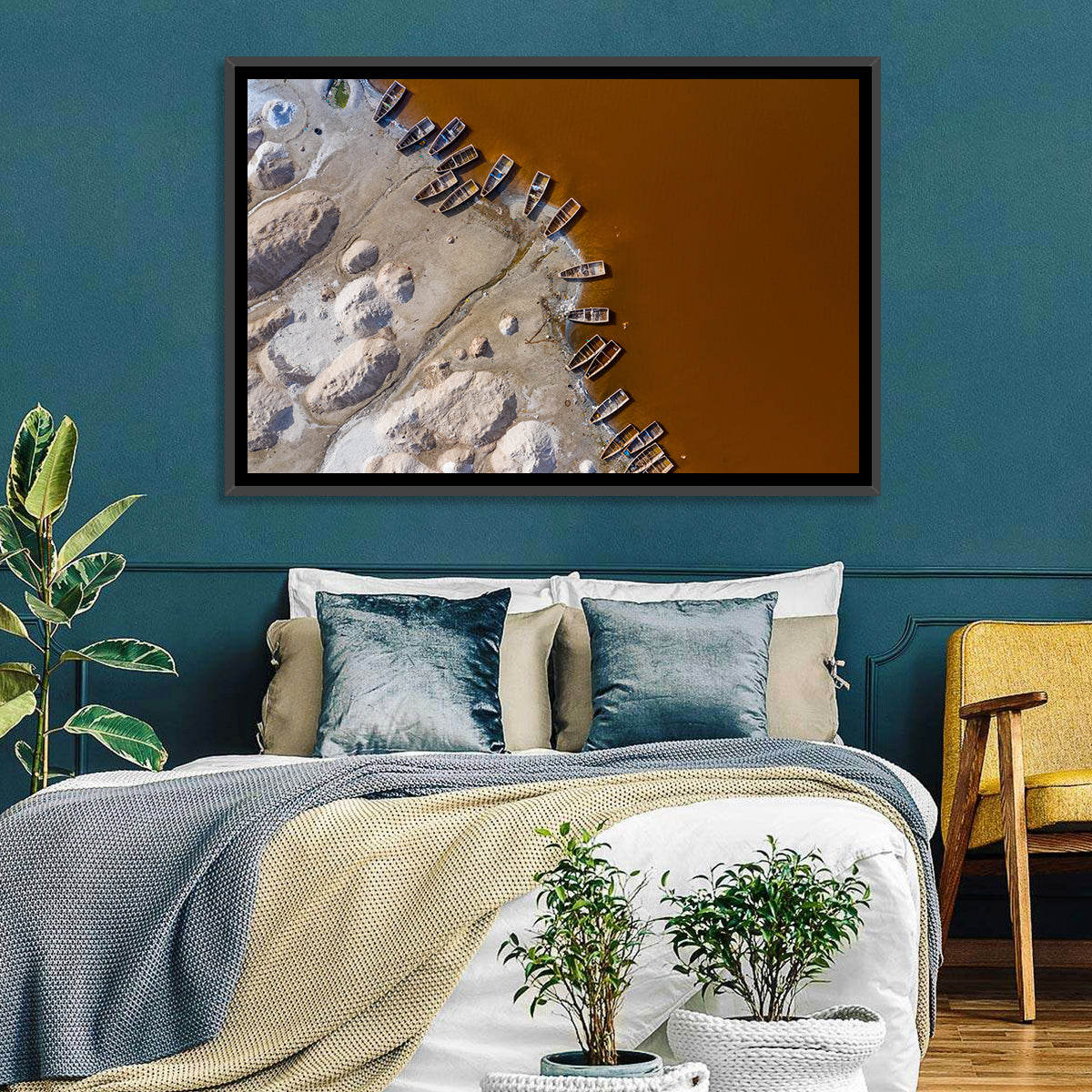 Salt Piles at Lake Retba Wall Art