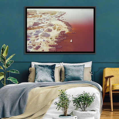 Lake Retba Shoreline Aerial Wall Art