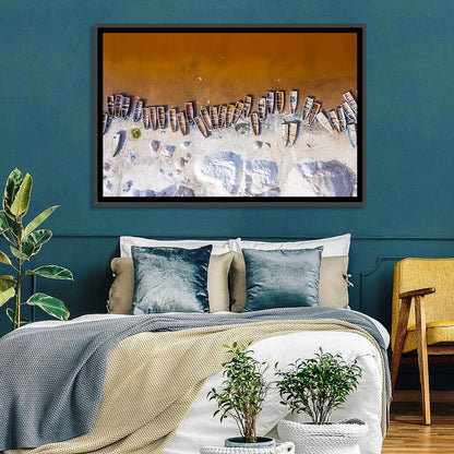 Lac Rose Boats Aerial View Wall Art