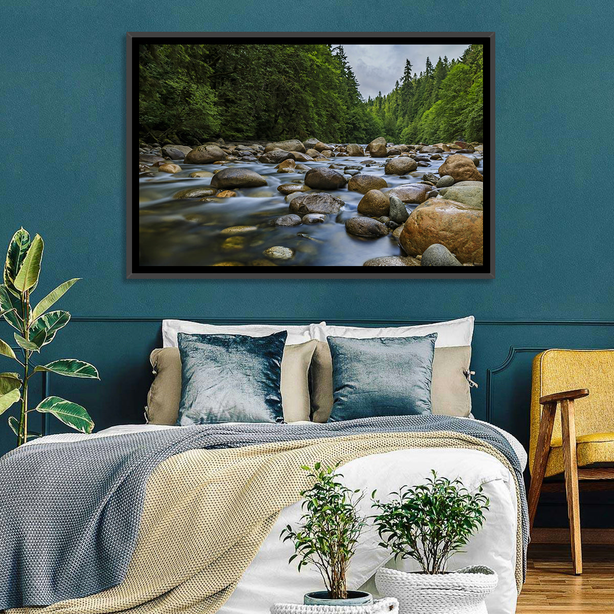 Lynn Canyon Riverbed Forest Wall Art