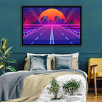 Dusk Highway Cityscape Wall Art