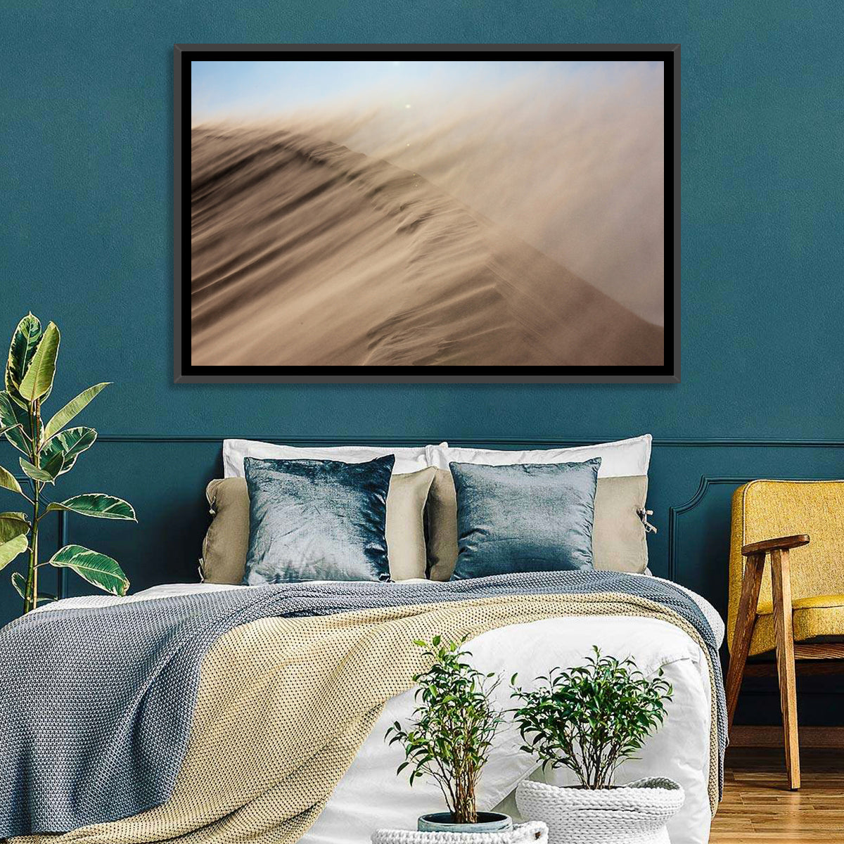 Sandstorm Over Dune Wall Art in a room, landscape