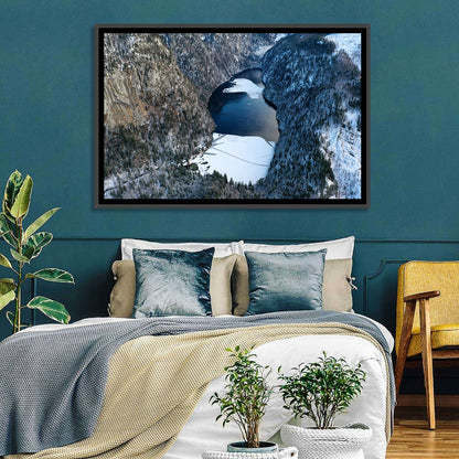 Toplitz Lake Winter Aerial Wall Art