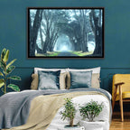 Foggy Cypress Tree Tunnel Wall Art