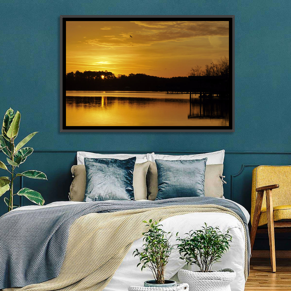 Lake Weiss Sunset Reflection Wall Art