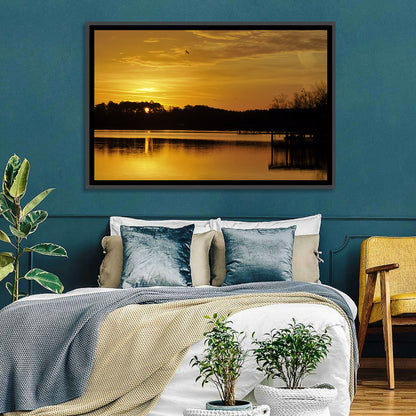 Lake Weiss Sunset Reflection Wall Art