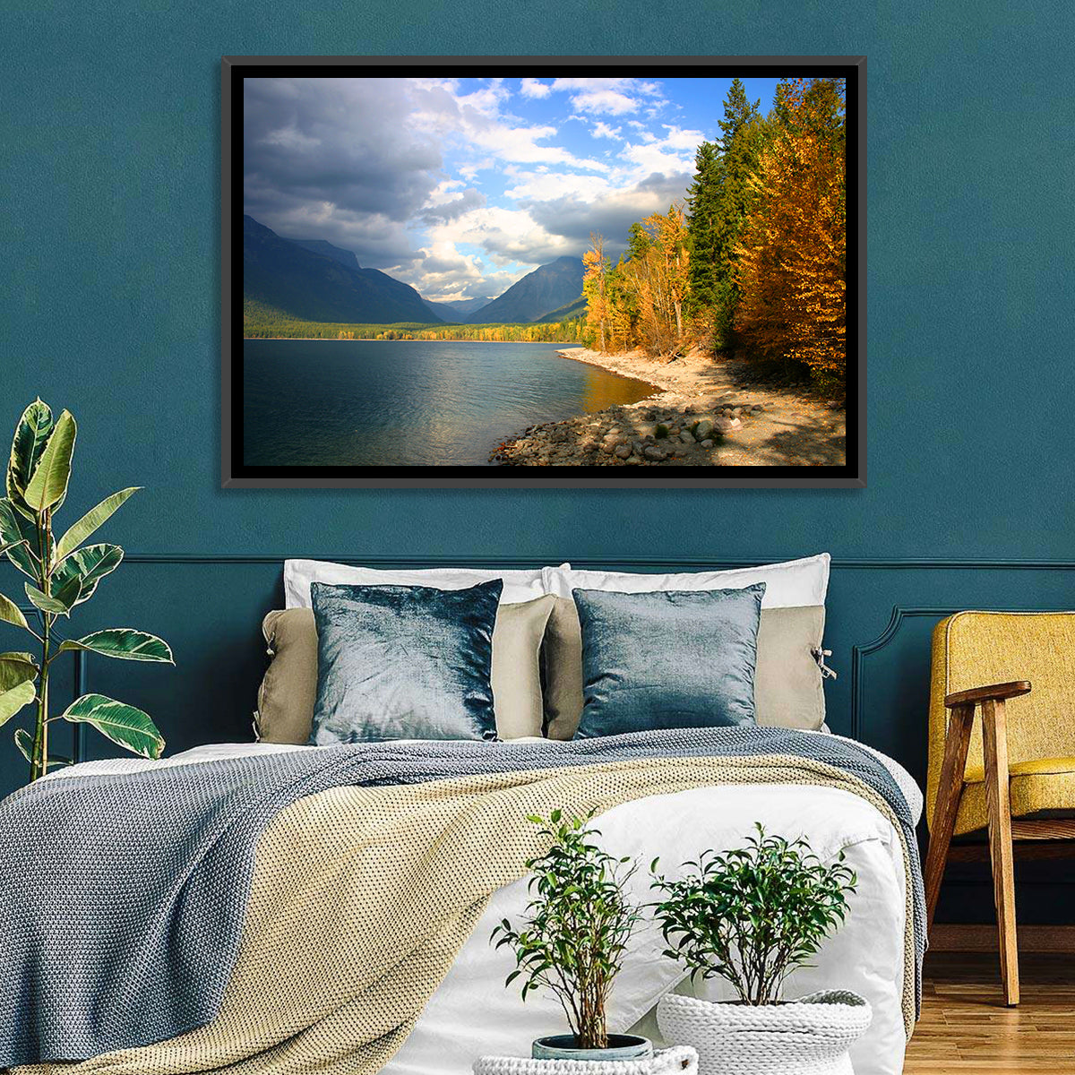 Lake Mcdonald Autumn Shoreline Wall Art