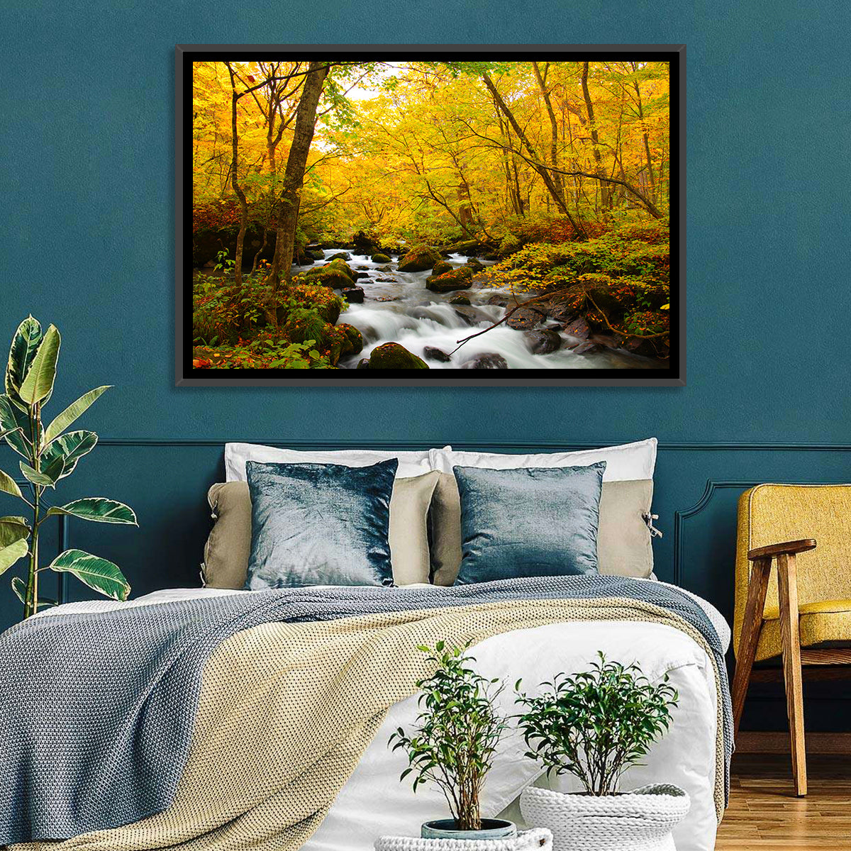 Oirase River Wall Art in a room, landscape