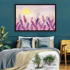 Sunlit Lavender Field Wall Art