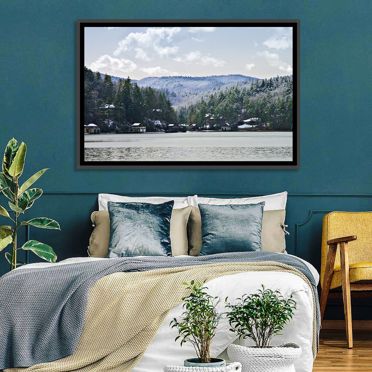 Lake Rabun Winter Scene Wall Art
