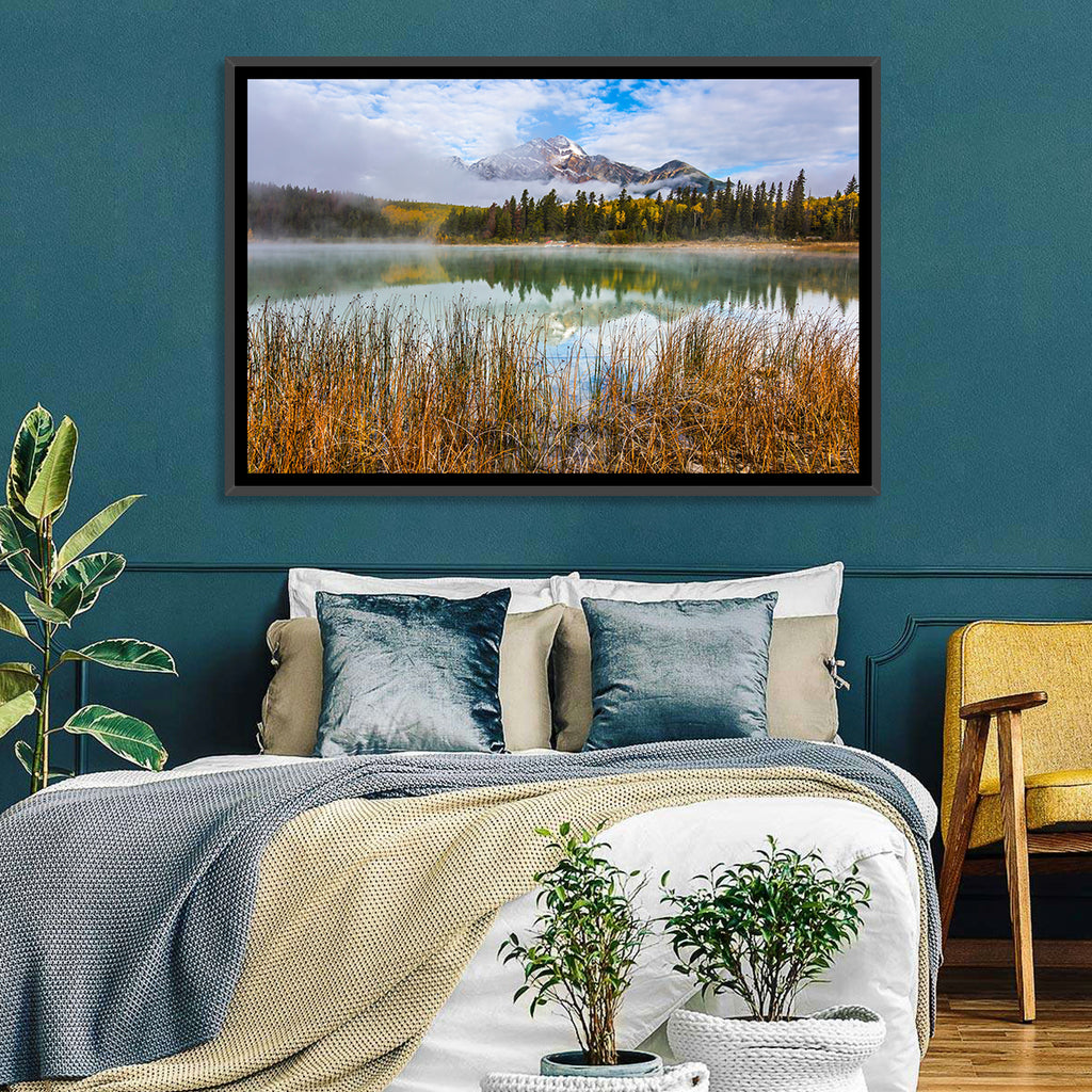 Pyramid Mountain with Golden Grasses Wall Art