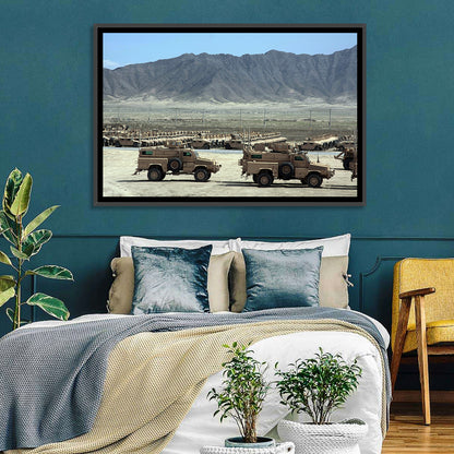 Mrap Vehicles in Desert Landscape Wall Art