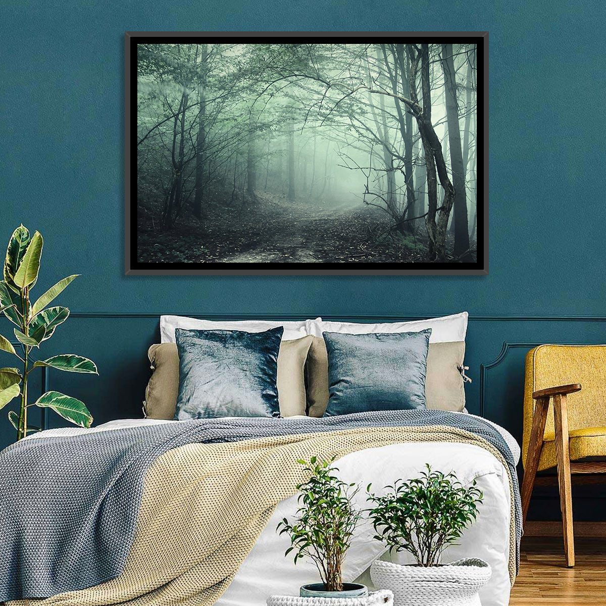 Misty Forest Path Wall Art