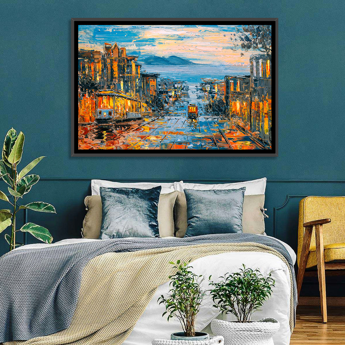 San Francisco Cable Car at Dusk Wall Art