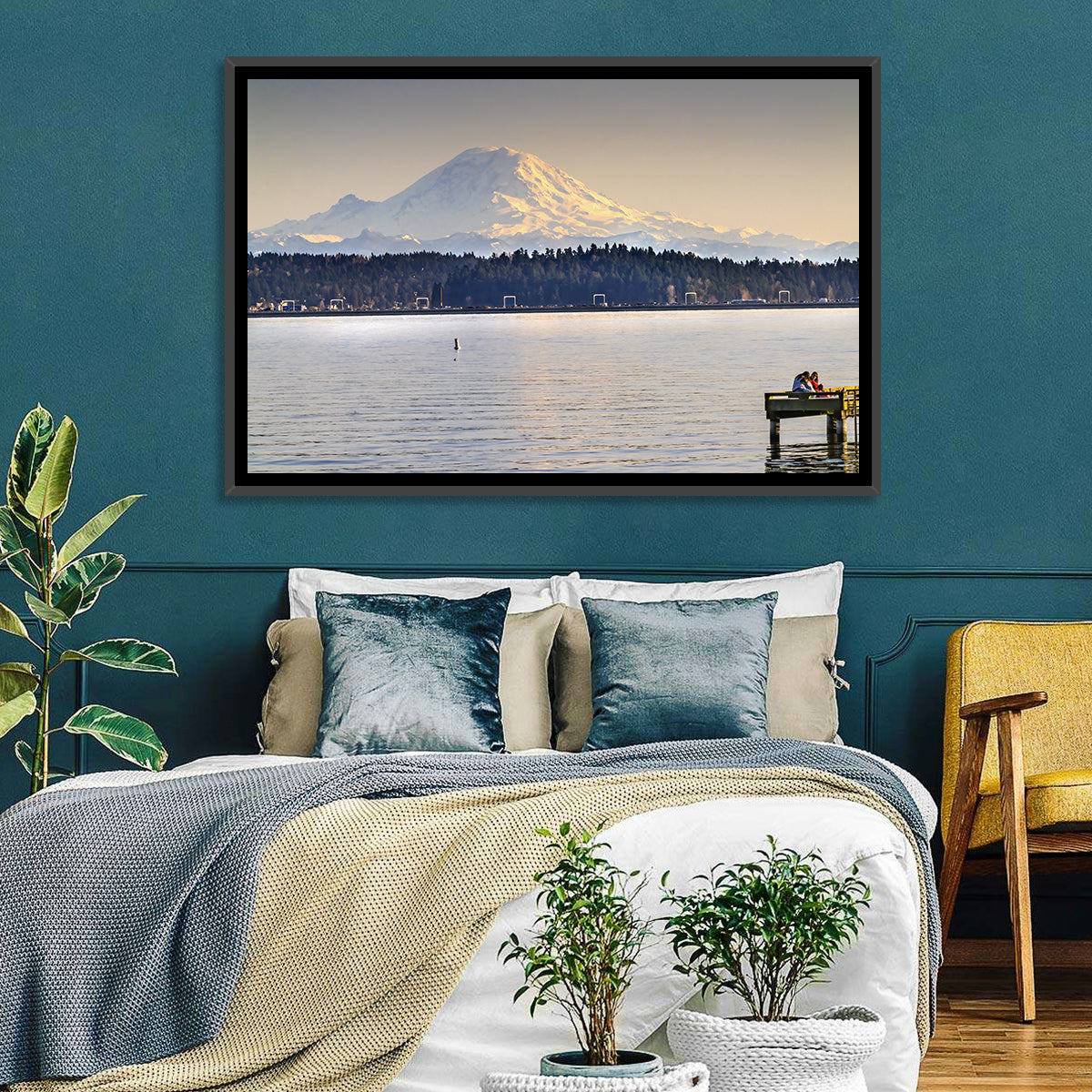 Mount Rainier Over Lake Washington Wall Art