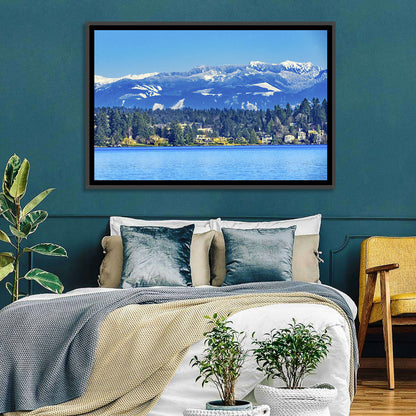 Lake Washington Snow-capped Peaks Wall Art