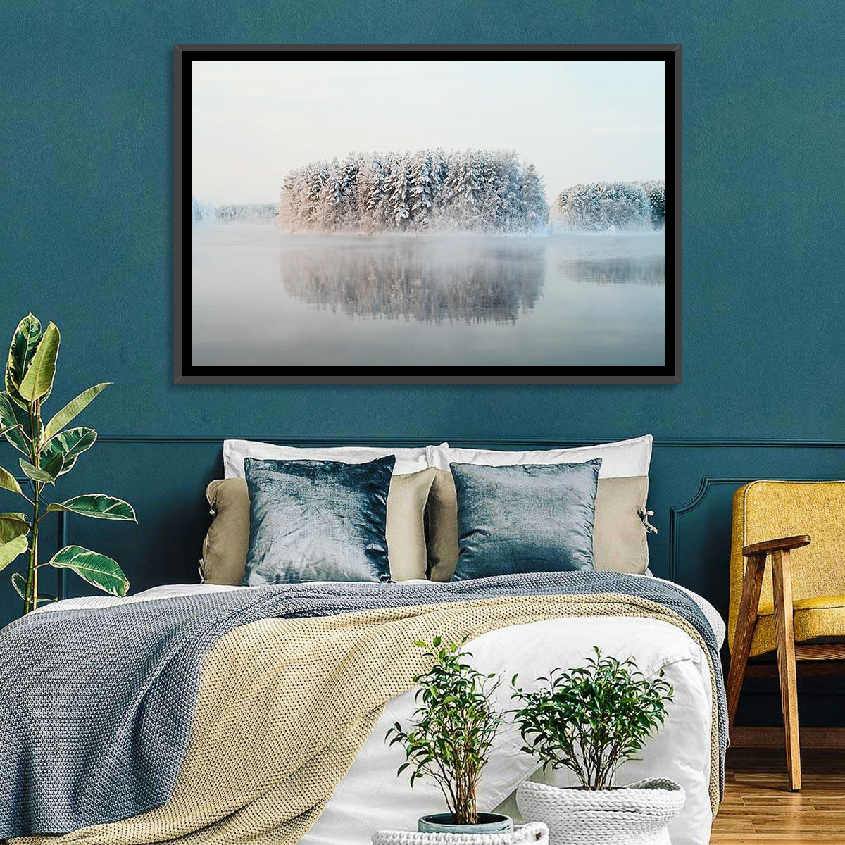 Misty Karelia Lake Wall Art