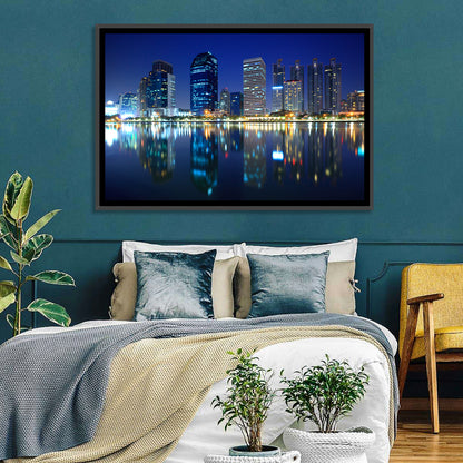 Benjakitti Park Night Skyline Wall Art