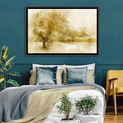 Sepia Orchard Pathway Wall Art