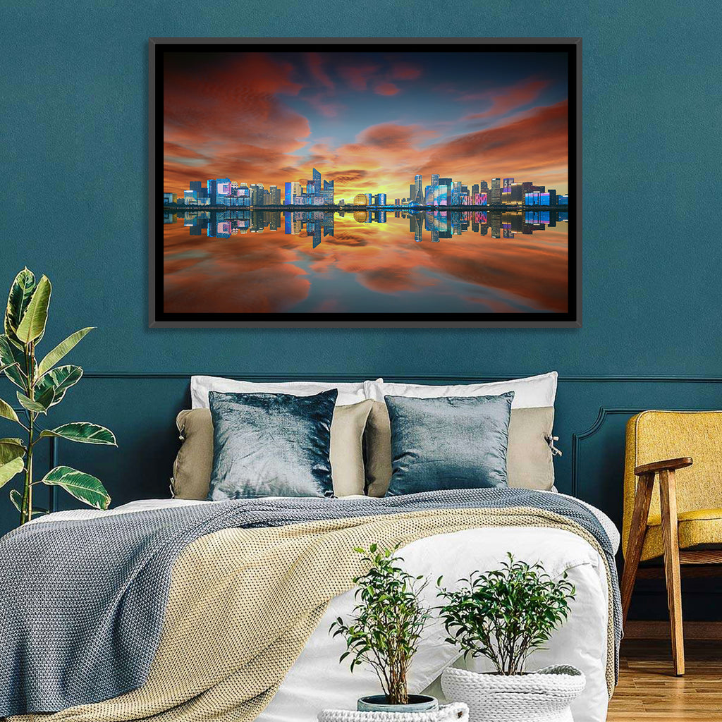 Hangzhou Golden Sphere Skyline at Dusk Wall Art
