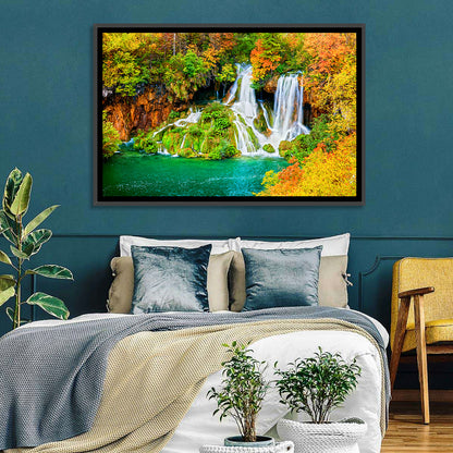 Plitvička Jezera Autumn Falls Wall Art