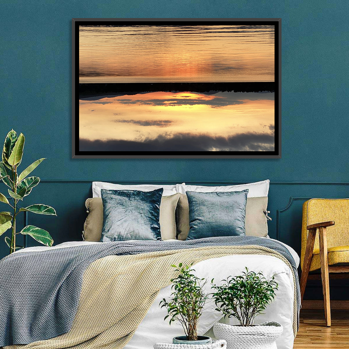 Lake Pleasant Golden Sunset Wall Art