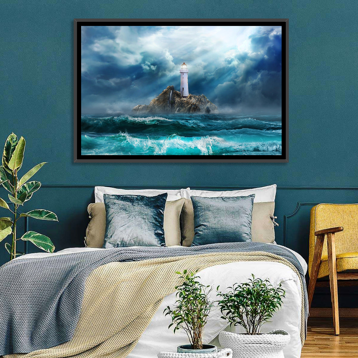 Rocky Island Lighthouse Wall Art