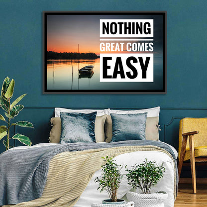 Nothing Great Comes Easy, Boat at Sunrise Wall Art
