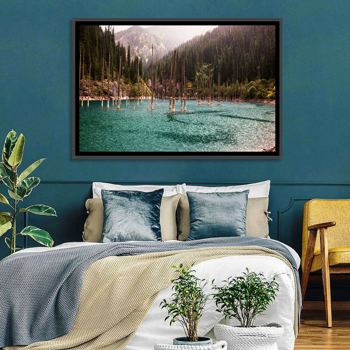 Kaindy Lake Submerged Spruces Wall Art