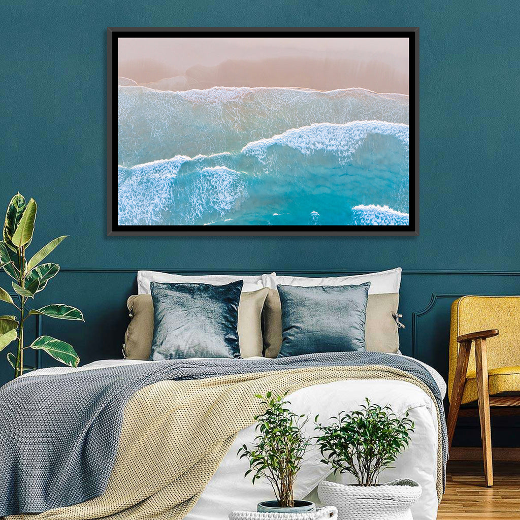 Turquoise Shoreline Aerial View Wall Art